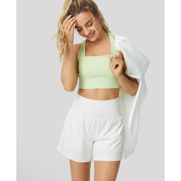 Halara Yoga Shorts Super High Waisted Sz Small Womens White Pockets - Picture 8 of 10